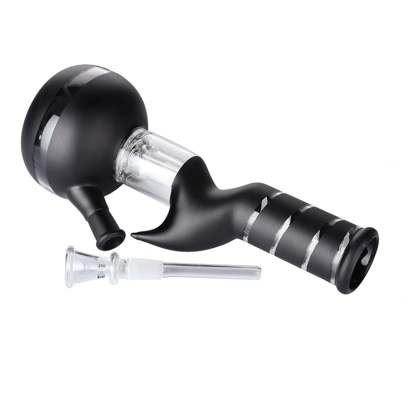 Moksha 10 inch Glass Zig Zag Dome Percolator Hookah Bong (25 cm)