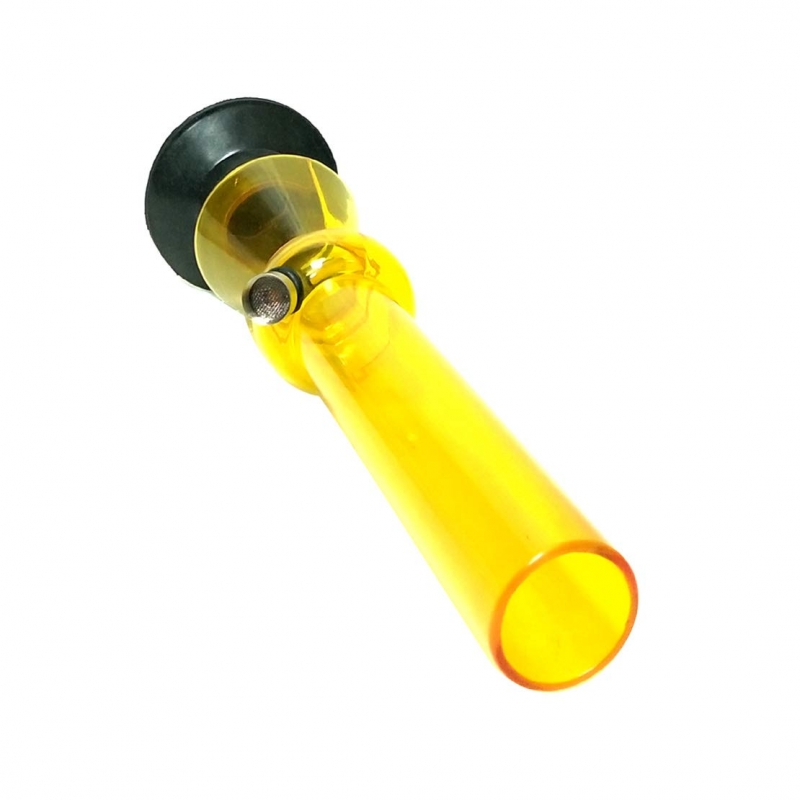 Moksha 12'' Acrylic Smoking Waterpipe Bong (Transparent Yellow)