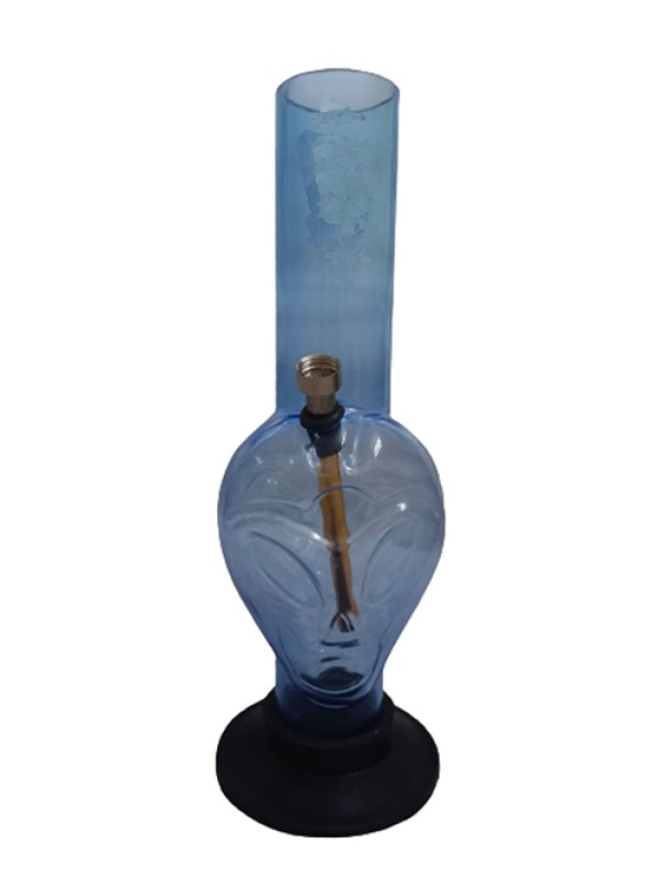 Moksha 12 inch Tall Acrylic Alien Water Bong (30cm, Transparent Sky Blue)