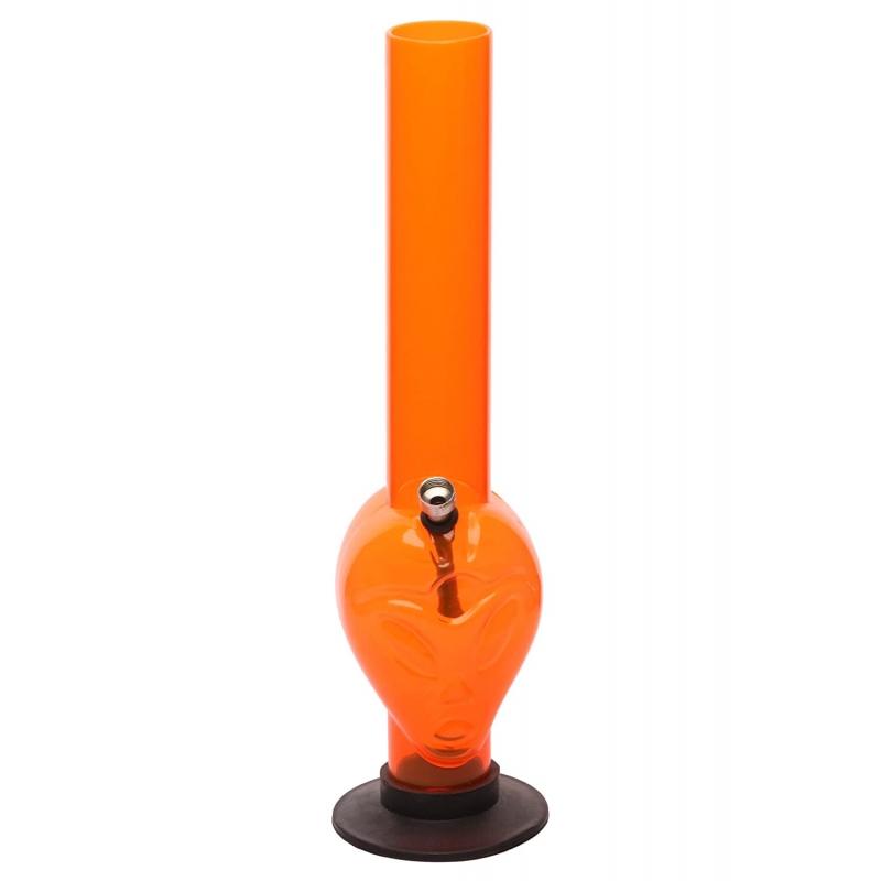 Moksha 12 inch Tall Acrylic Alien Water Bong (30 cm, Transparent Orange)