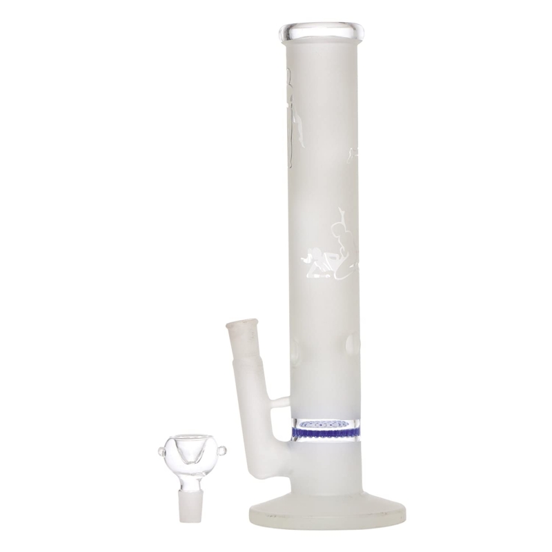 Moksha 13 Inch Glass Honeycomb Ice Water Bong Smoking Hookah (33cm, Glow in Dark)