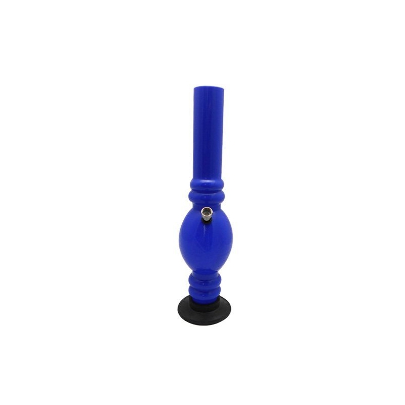 Moksha 16 Inch Tall Opaque Blue Large Egg Shape Bulb Acrylic Waterpipe Bong