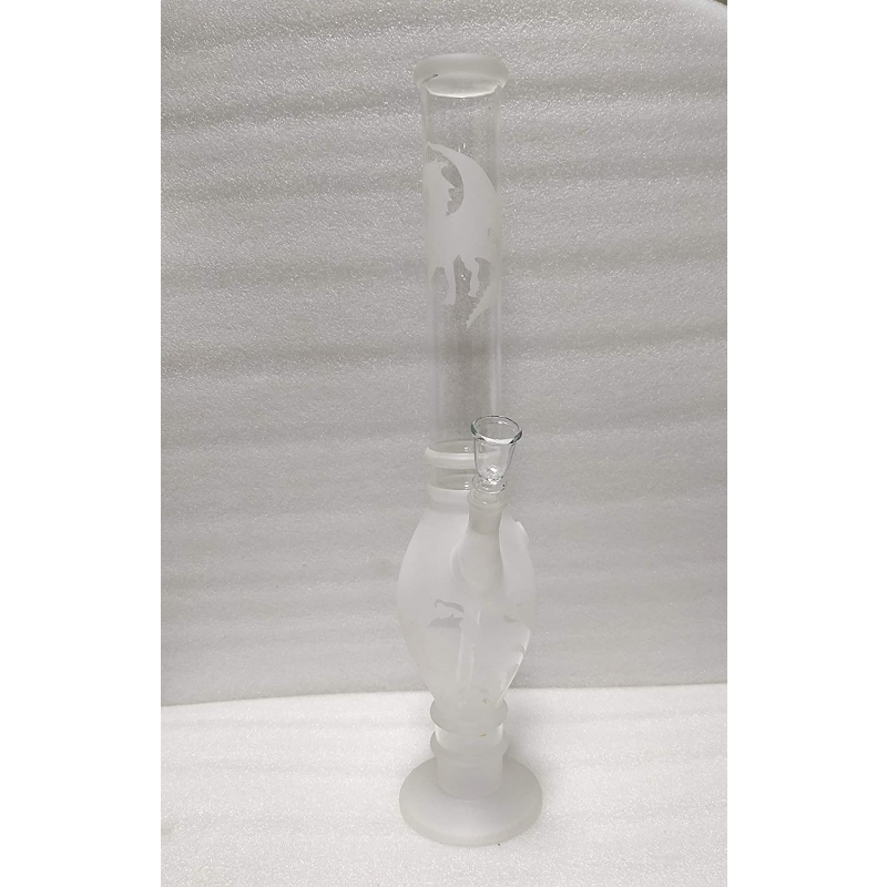 Moksha 20-inch Glass Water Bong, Hookah, Waterpipe (50cm)