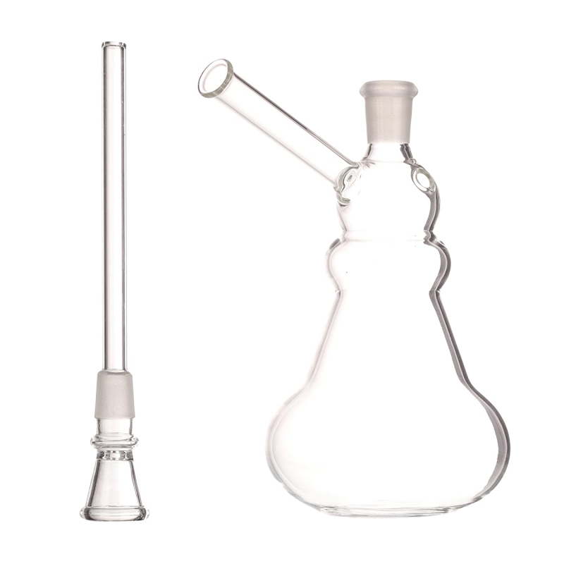 Moksha 8-Inch Glass Single Bulb Handy Smoking Waterpipe Hookah Bong (20cm, Clear)