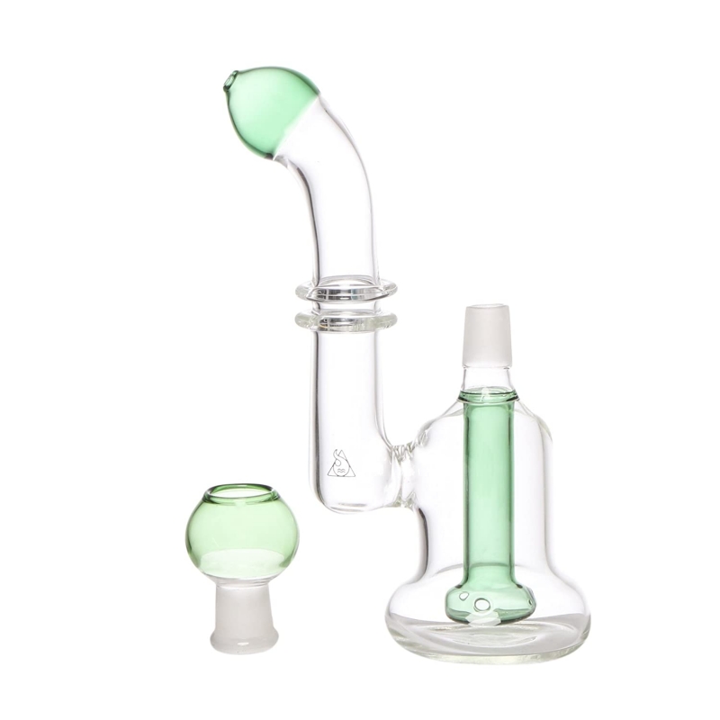 Moksha Offers 22cm Tall Single Percolator Glass Smoking Oil Bubbler Pipe. (22cm, Green)