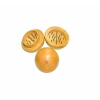 Moksha 2 inch Ball Shape Wooden Herb Grinder Crusher - 2 Parts