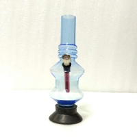 Moksha 8 Inch Transparent Sky Blue Color Small Acrylic Waterpipe Bong (Transparent Sky Blue)